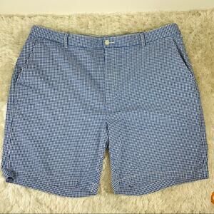 Jos A Bank Blue White Check Seersucker Shorts 42